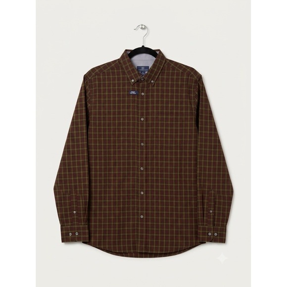 George Other - George NWT Classic Fit Button Down Dress Shirt Long Sleeve Stretch Poplin Plaid